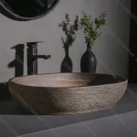 Vintage Ceramic Vessel Sink Bathroom Art Basin Above Counter Wash Bowl for Vanity Top and Home Decoration Countertop Wash Basin 3
