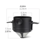 Collapsible Coffee Filter Portable Stainless Steel Drip Coffee Tea Holder Funnel Basket Reusable Tea Pot Holder Coffee Dripper 6
