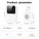 Doorbell Video Low-Power WiFi Link Rechargeable Type Doorbell Night Vision HD Smart Security 1 to 1 Home Intercom 3