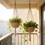 1PCS Hanging Flowerpot Decorative Baskets Outdoor Storage for Plants Planter Home Decorations Plant Pot Flowerbed Balcon Basket