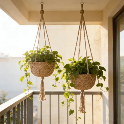 1PCS Hanging Flowerpot Decorative Baskets Outdoor Storage for Plants Planter Home Decorations Plant Pot Flowerbed Balcon Basket