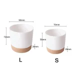 Self Watering Flowerpot Automatic Water Absorption Storage Round Double-layer Succulent Planter Pot Small Green Plant Flowerpot 4
