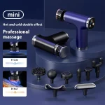 New Electric Massage Gun With Heat Cold 9 Gears Multifunctional Fascia Gun Home Portable Gym Use Small Quiet Handheld Massager