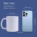 HTVRONT Sublimation Mugs 11oz Ceramic Sublimation Mugs Blank Bulk Coffee Mug White Ceramic Photo Cups With Bubble Bag 6