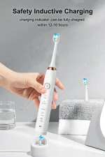Sonic Electric Toothbrush Smart Ultrasonic Dental Teeth Whitening Rechargeable Adult Tooth Brush Sarmocare S100 With8 Brush Head 6
