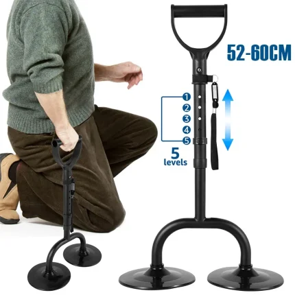 52-60CM Adjustable Mobility Aid Tool Portable Standing Assist Device With Lanyard Lightweight Standing Up Assistance for Elderly