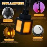 2026 Pixel Style Night Light Portable Lantern Tabletop Ornament 16 Colors RGB Remote DIY Interior Decoration Atmosphere Light 4