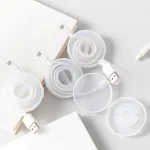 Rotatable Wire Winder Box Portable Round Wire Organizer Cord Cable Winder Management Storage Box for Charging Data Line Tidy 2