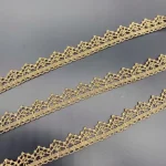 3 Yards Gold Silver Lace Trim Ribbon High Quality Lace Fabric Sewing Braided Lace Wedding Craft DIY Clothes Accessories Decor 5