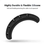 Silicone USB Cable Organizer Cable Winder Desktop Tidy Management Clips Cable Holder for Mouse Headphone Wire Organizer 2