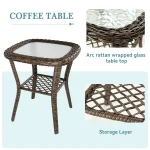 HOOMIC 3 Pieces Patio Furniture Set, Patio Bistro Set, Outdoor Rotating Rocking Chair Set, Cozy and Padded Cushions Alleiwe 5