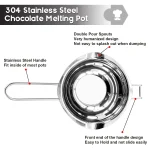 1200ml Candle Wax Melting Pot with 2400ml Stainless Steel Pot for Melting Chocolate Candy Candle Soap Wax Making Kit 2