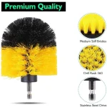 22 /3Pcs Electric Drill-Brush Kit Power Scrubber Brush For Carpet Bathroom Surface Tub Furniture Shower Tile Tires Cleaning Tool 5