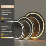 LUVODI Round Smart Mirror Bathroom Illuminate Waterproof Wash Basin Shower Vanity Mirror with Touch Screen 6