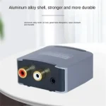Digital to Analog Converter DAC Audio Optical Toslink SPDIF Coaxial Input to L/R RCA 3.5mm Jack Headphone Amplifier Output 6