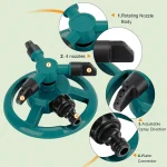 Sprinkler Nozzle 360 Degree Automatic Rotating Water Spray Garden Lawn Automatic Sprinkler Garden Watering Irrigation Supplies 3