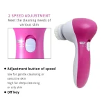 Electric 5 IN 1 Electric Facial Cleaner Brush Wash Machine Spa Skin Care Massage Blackhead Cleaning Facial Cleanser Tools 3