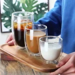 5 Sizes Double Wall Insulated Glass Cup Clear Espresso Coffee Mugs Handmade Beer Mug Tea Milk glass Whiskey Glass Cups Drinkware 3