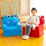Cute fashion Kids Girl Princess Sofa Children Sofa removed and washed Children's couch Cartoon lazy folding sofas Furniture 4