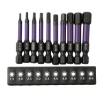 10Pcs Hex Head Wrench Drill Bit With Screwdrivers Bit Holder Set 1/4" Quick Release Shank Magnetic Screwdriver Bit Tools H1.5-H8 2