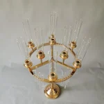 9 Heads Metal Candlestick Candelabra Candle Holders Stands Wedding Table Centerpieces Flower Vases Road Lead Party Decoration 6