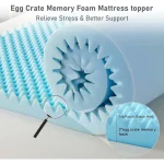 memory foam mattress topper for soft support and breathable cover, ideal for back pain relief 4