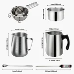 1 Set Candle Making Kit Pouring Pot Candle Making Supplies Tools Kit Diy Handmade Wax Candles with Wax Melting Hot Plate 6