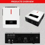 ECGSOLAX 3.6KW 24V Hybrid Solar Inverter 110V/120V 120A MPPT Charging Controller Off gird Pure Sine Wave Hybrid Inverter 4