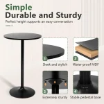 Bistro Pub Table 40 Inch Height Cocktail Table Round Bistro Bar Table for Home and Kitchen Dining 6