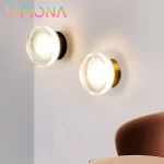 Modern Round Wall Lamp LED Acrylic Wall Light Sconce Living Room Aisel Corridor Bedroom Bathroom Home Decoration Indoor Lighting 2