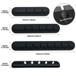 Silicone USB Cable Organizer Cable Winder Desktop Tidy Management Clips Cable Holder for Mouse Headphone Wire Organizer 6