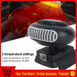 Electric Heater Fan Electric Portable 2 Gear  Space Heater 18V Battery Powered 170W for Workshop 6