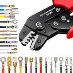 Ratcheting Crimping Tool Set For Dupont JST MOLEX Open Barrel,Dupont Molex JST TE Terminals & EPC PCIE SATA Pins SN-58B 6