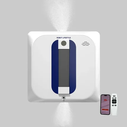 2025 Robot Lifestyle Robotic Window Cleaner RL4136, Fixed-point Cleaning, Spray Water, Tuya APP Voice Speech, Edge Detective