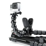 Gooseneck Jaws for GoPro Hero 12 11 10 9 8 SJCAM Insta360 Action Camera Support Flex Clamp Tripod Accessories 5