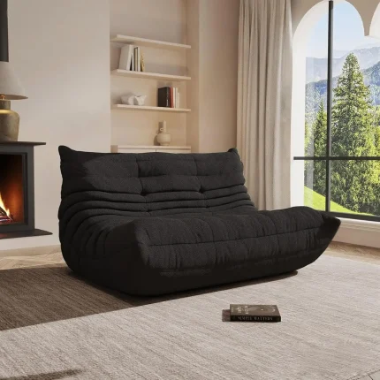 Bean Bag Chair, Oversized Loveseat Fireside Chair for Adults, 2 Seater with Memory Foam Filled, Lazy Sofa Lounge, Customized