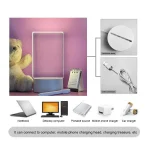 Transparent Luminous LED Night Lights USB Luminous Acrylic Night Light Erasable Write Message Board Calendar Desktop Ornaments 6
