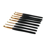 9PCS Black Ergonomic Crochet Hooks Set (2.0-6.0mm) - Soft Needles for Arthritic Hands, Ideal for Beginners 2
