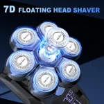 Sejoy 6-in-1 7D Head Shavers for Bald Men Electric Razor with Nose Hair Trimmer Waterproof Multifunctional Men Grooming Kit 2