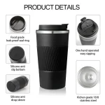 380ml 510ml Stainless Steel Coffee Cup Thermal Mug Garrafa Termica Cafe Copo Termico Caneca Non-slip Travel Car Insulated Bottle 5