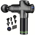 Portable Fascia Gun Vibration Massage Gun For Body Neck Back Deep Muscle Relaxation Fitness Slimming One Head 5