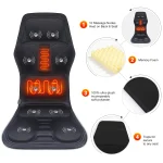 Electric Back Massager Infrared Full-Body Massage Chair Cushion Heating Vibrator Car Home Office Lumbar Neck Mattress Chair Mat 5