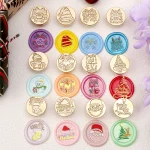 Christmas Series Wax Seal Stamps Vintage Merry Christmas Gift Snowman Head For DIY Festival Gift Wrapping Cards Scrapbooking 3