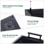 2pcs Planters Outdoor Indoor Planter Pots, High Front Porch Planter Pots with Drainage Holes Auto Watering, Convenience Instill 6