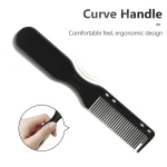 Double-sided Professional Barber Neck Brush Comb Black Small Hair Styling Comb Shaving Beard Salon Carving Duster Cleaning Brush 4