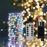 1PCS 500/1000LED Fairy String Lights Christmas Garland Outdoor Decor Lights Waterproof With Remote For Tree Street Wedding Party 2