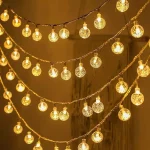 3m (118.11in) Warm White LED Bubble Ball String Lights - Waterproof Crystal Globe Fairy Lights Indoor Outdoor Decorative Lights 2