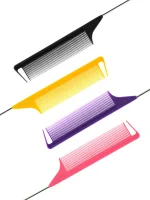 Tail Combs Barber Accessories Pro Pointed Tail Salon Hairdressing Hair Styling Anti-static Comb Hair Brush Steel Needle Pin Rat 4