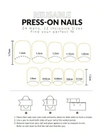 24pcs/set short square fake nails for women cute bride heart white french tips faux ongles y2k press on false nail supplies 3