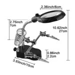 13.5X 12X Welding Auxiliary Clip Magnifier Electric Soldering Iron Circuit Board Welding Iron Magnifying Glass Bracket Tools ﻿ 6